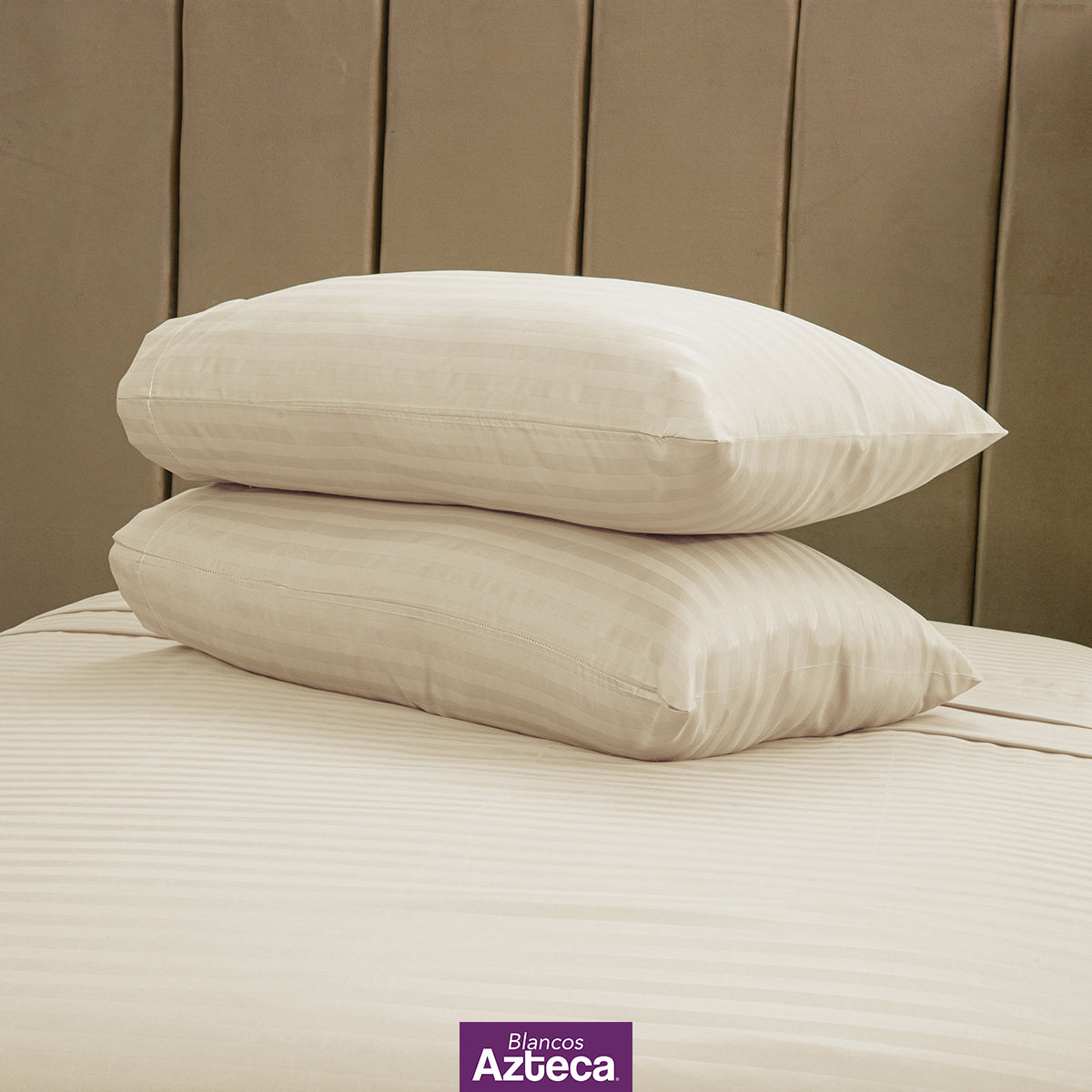 Sábanas Premium Ultra Suaves Rayadas Color Beige