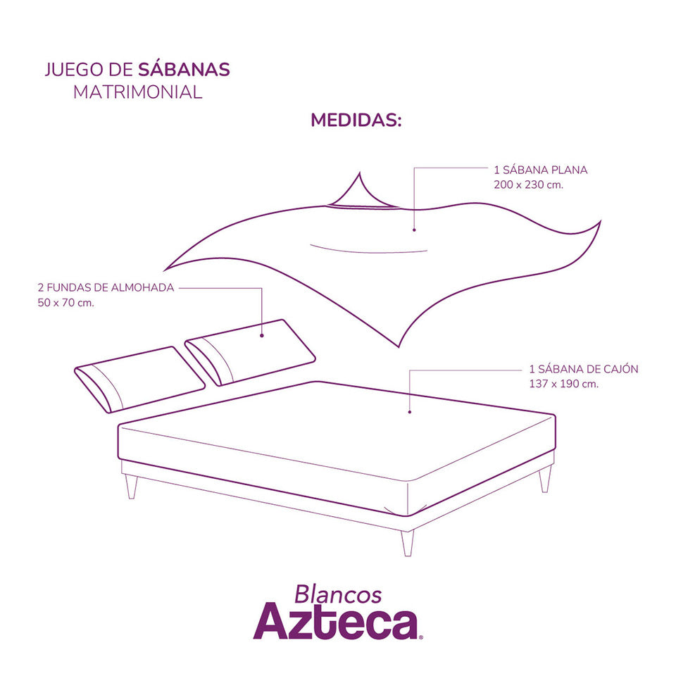 Juego de Sábanas Microfibra Aline