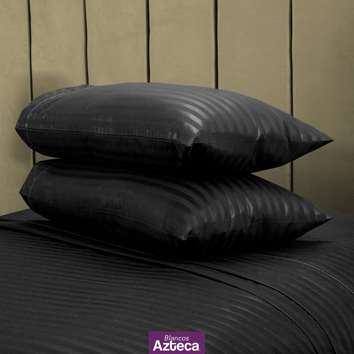 Sábanas Premium Ultra Suaves Rayadas Color Negro