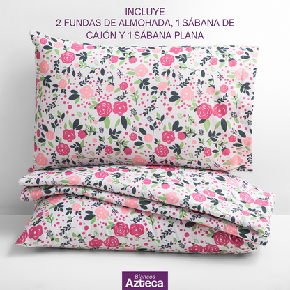 Juego de Sábanas Microfibra Valeria