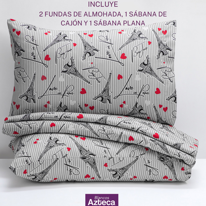 Juego de Sábanas Microfibra Aline