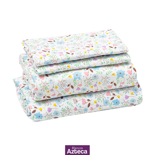 Juego de Sábanas Microfibra Blanca