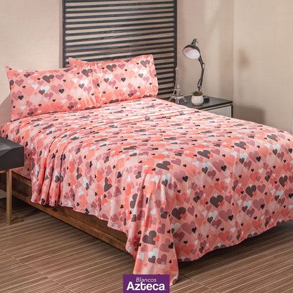 Juego de Sábanas Microfibra Rosette