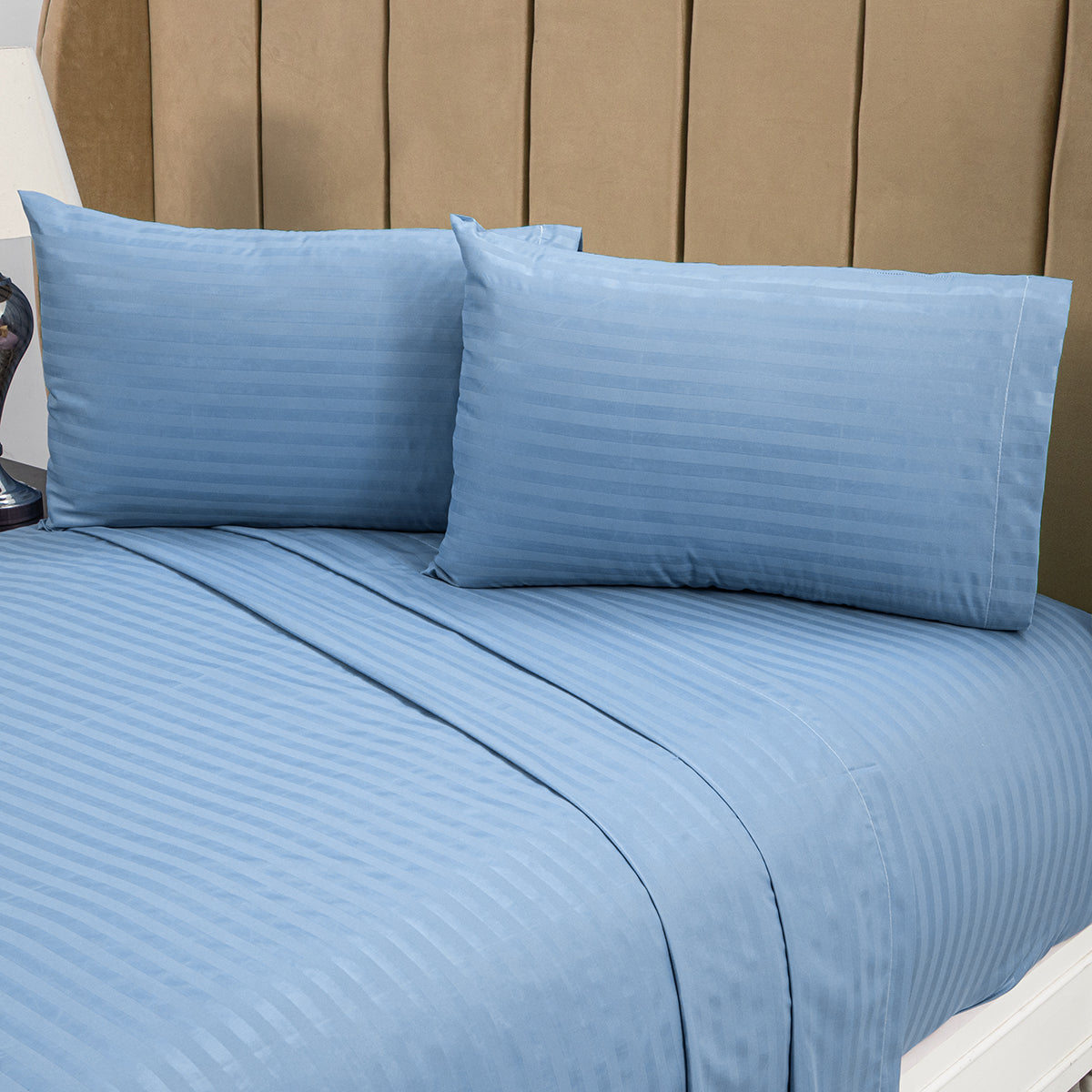 Sábanas Premium Ultra Suaves Rayadas Color Azul
