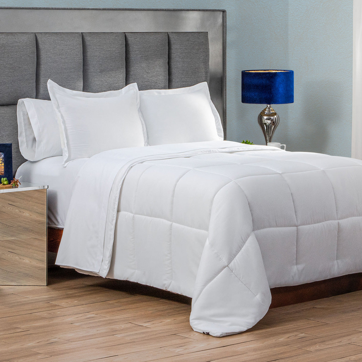 Juego De Edredón 7 Pz Fundas De Almohada Y Sábanas