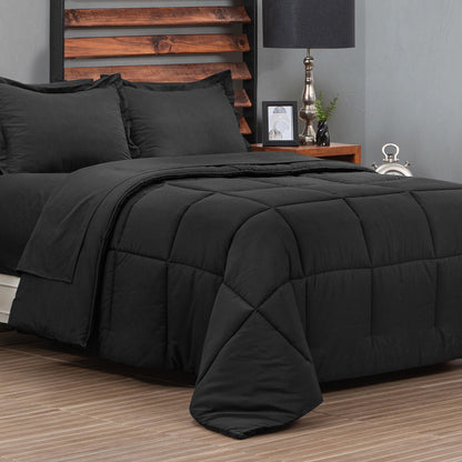 Juego De Edredón 7 Pz Fundas De Almohada Y Sábanas