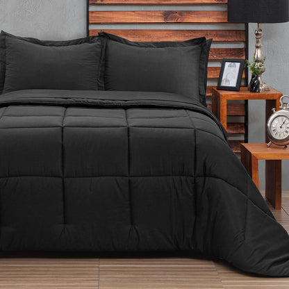 Juego De Edredón 7 Pz Fundas De Almohada Y Sábanas