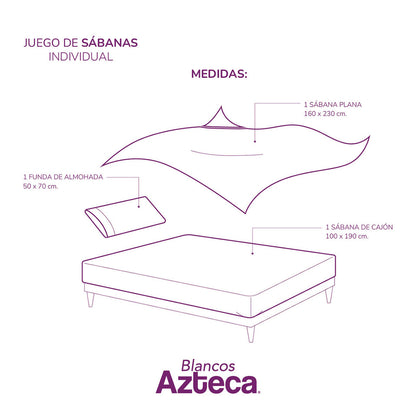 Juego de Sábanas Microfibra Blanca