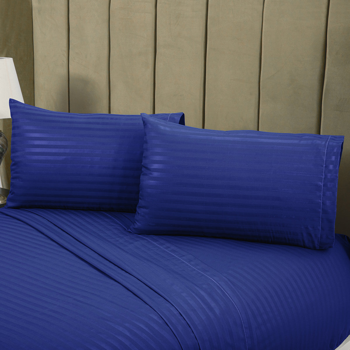 Sábanas Premium Ultra Suaves Rayadas Color Azul