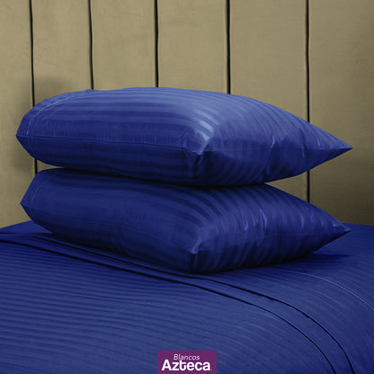 Sábanas Premium Ultra Suaves Rayadas Color Azul