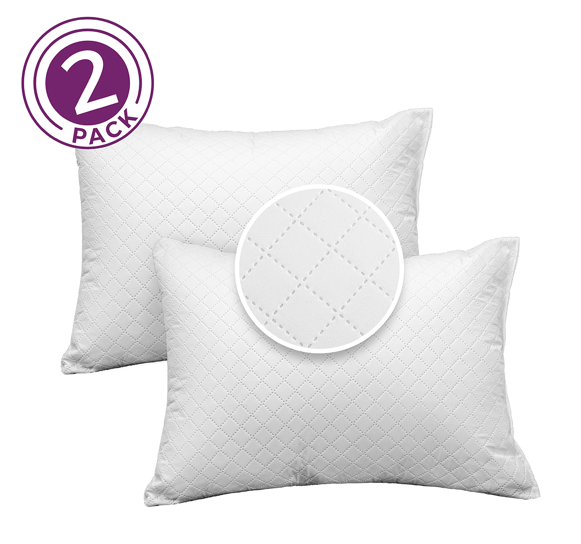 2 Pack Almohadas Pinsonic Estándar/King Size.