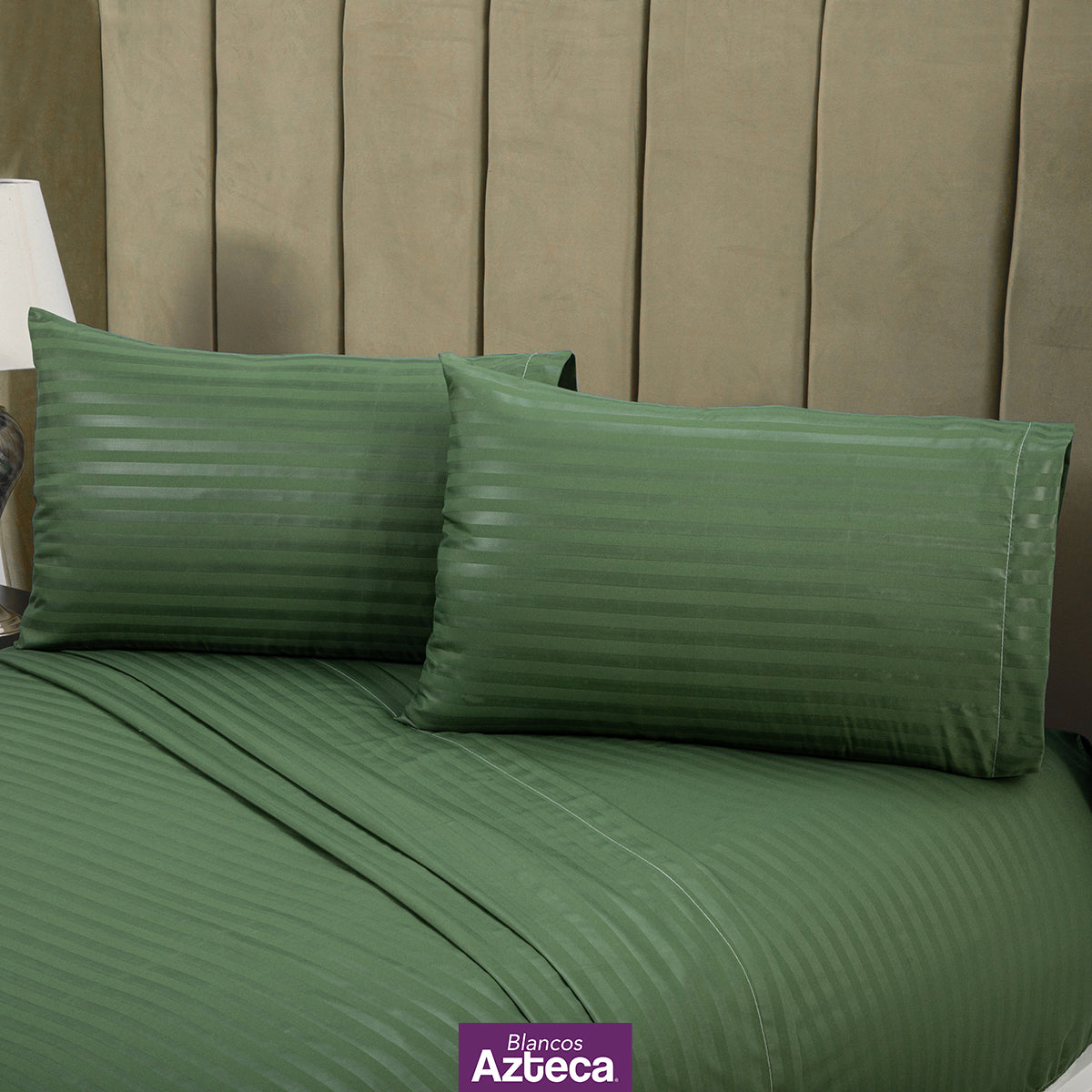 Sábanas Premium Ultra Suaves Rayadas Color Verde