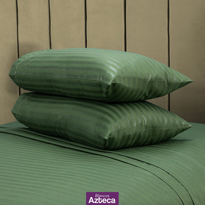 Sábanas Premium Ultra Suaves Rayadas Color Verde