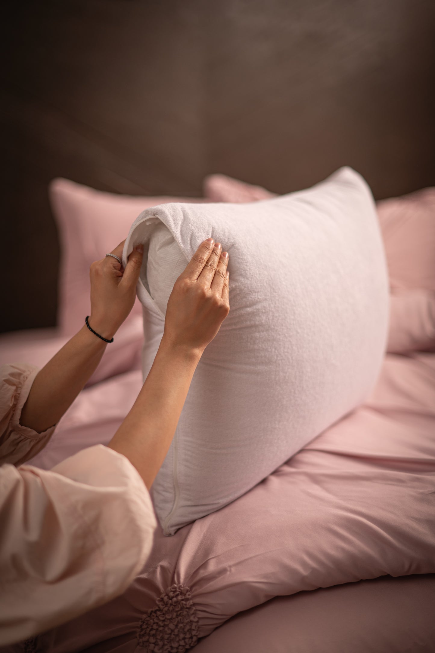2 Pack Fundas De Almohada Impermeables Con Cierre Estándar/King